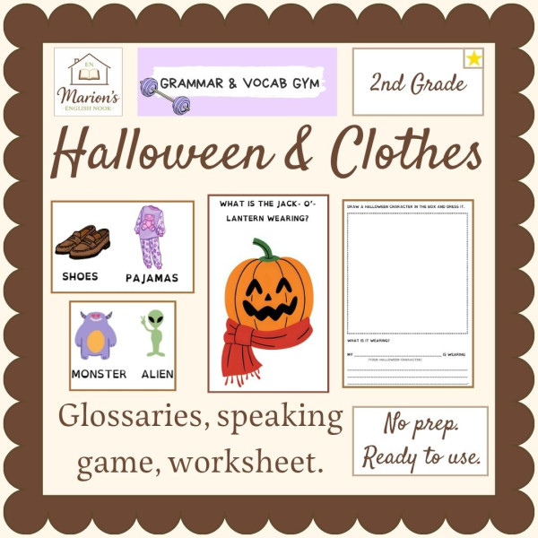 Halloween, Clothes | Grammar & Vocabulary | Speaking Game, Reading & Writing