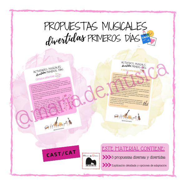 Actividades musicales divertidas primeros días