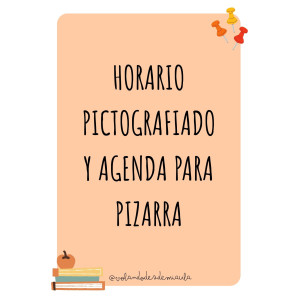 PLANTILLAS de HORARIO y AGENDA de aula