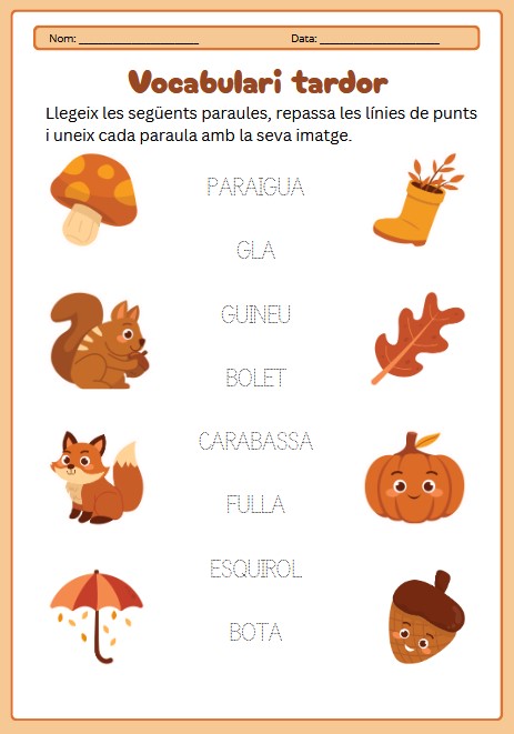 La tardor. Diversitat d'activitats.