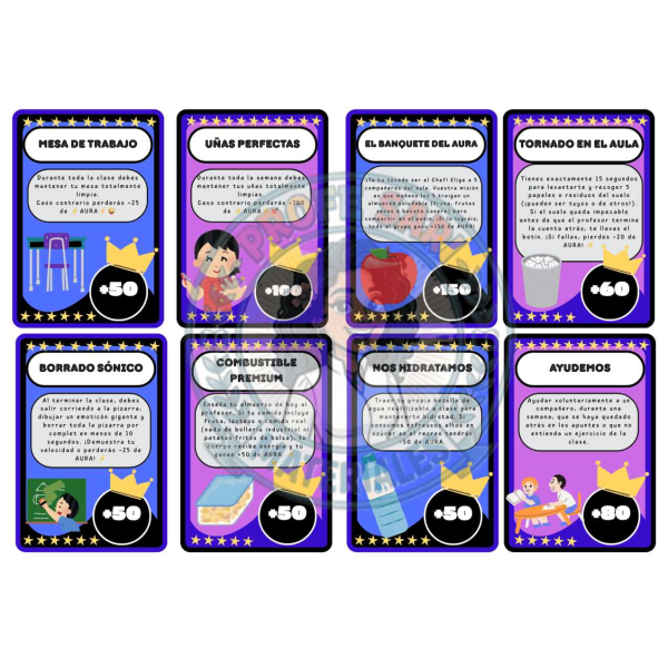 Gamificación en el Aula: ¡Farmea tu Cerebro! • Pack de Registro + 16 Tarjetas de Retos (Hábitos y Lengua)