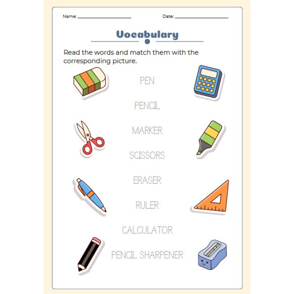 School vocabulary
