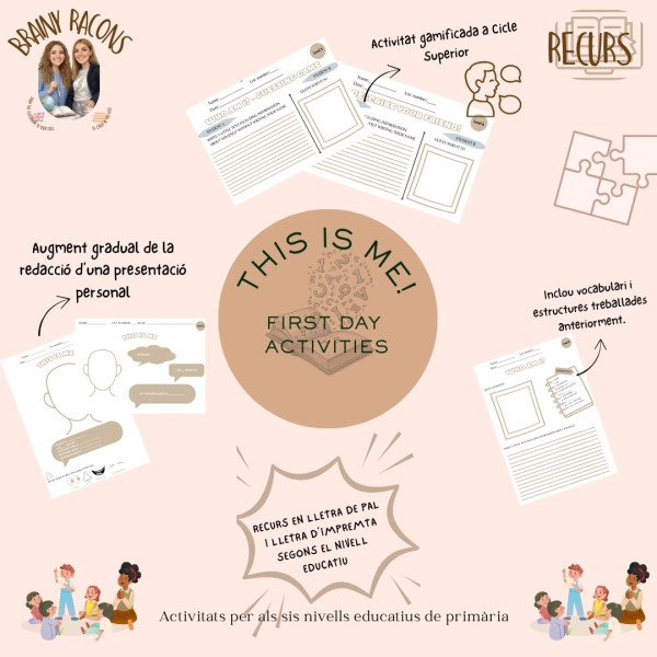 All About Me & Guess Who! Differentiated Back-to-School / Warm-Up Worksheets (Levels 1–6)