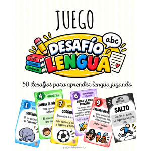 DESAFÍO LENGUA juego para trabajar COMPETENCIA LINGÜÍSTICA