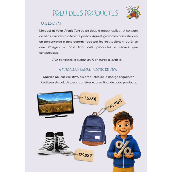 CAPSA APRENENTATGE: CREACIÓ D'UN MERCAT ESCOLAR (MATEMÀTIQUES)