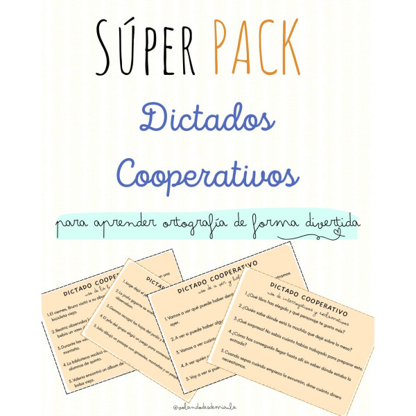 DICTADOS COOPERATIVOS para trabajar ORTOGRAFÍA DIVERTIDA