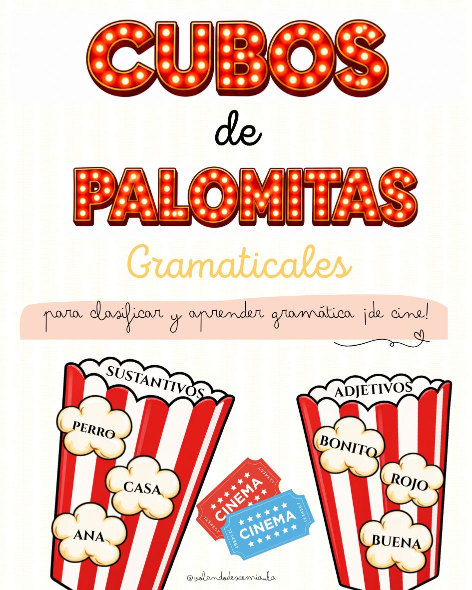 CUBOS de PALOMITAS GRAMATICALES
