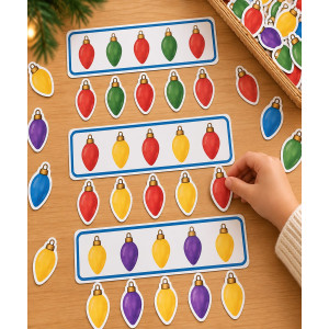 Seriacions de colors amb llums de Nadal
