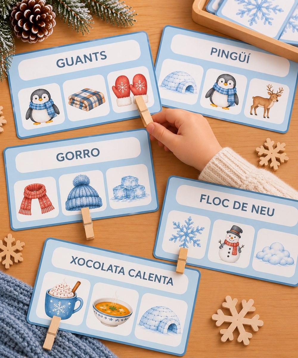 Identifica la imatge correcta: vocabulari d'hivern