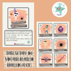 TARJETAS DE VOCABULARIO DE HALLOWEEN